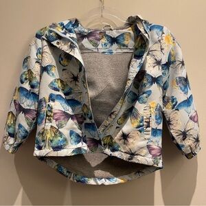 Kids Butterfly Print Jacket Size 120 Chinese (5T USA)